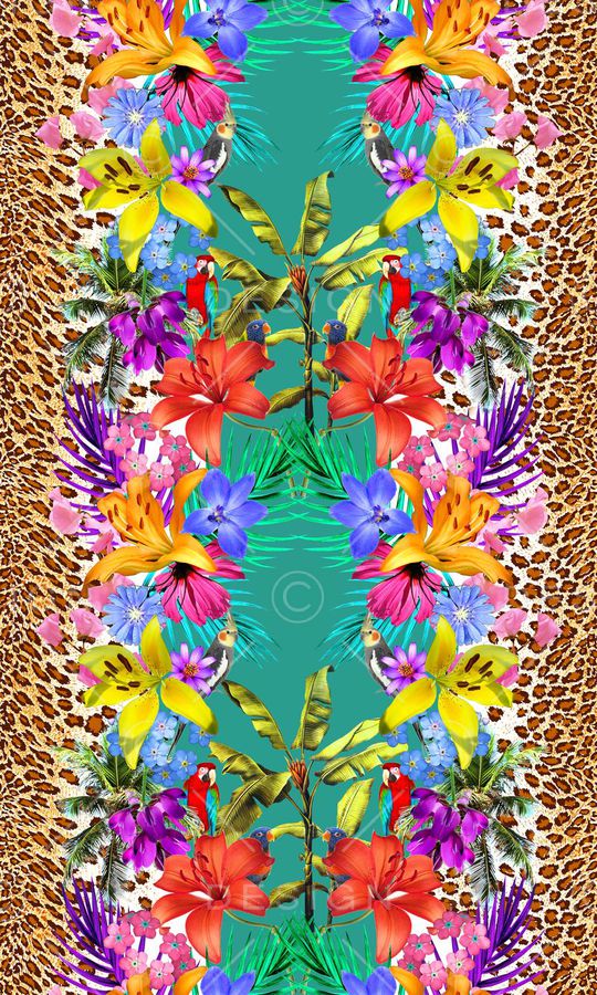 热带风印花华亿平台图片