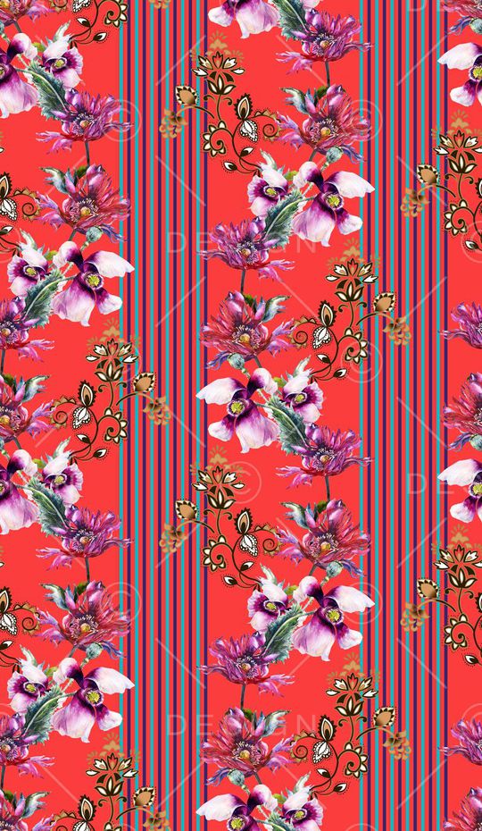 花卉印花华亿平台图片