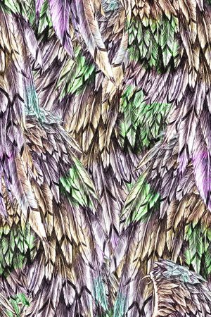 羽毛印花华亿平台图片