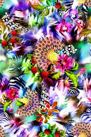 抽象印花华亿平台图片