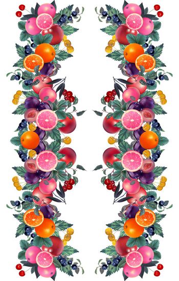 413910-欧美大牌风格热带风情水果组合定位女