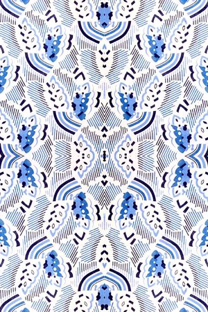 蓝色印花华亿平台图片