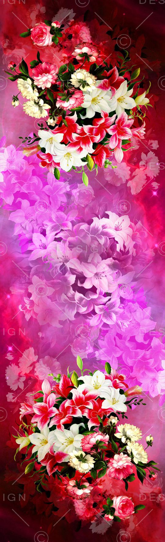 百合花印花华亿平台图片