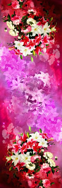 百合花印花华亿平台图片