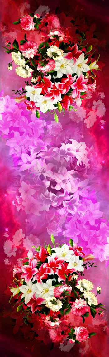 百合花印花华亿平台图片