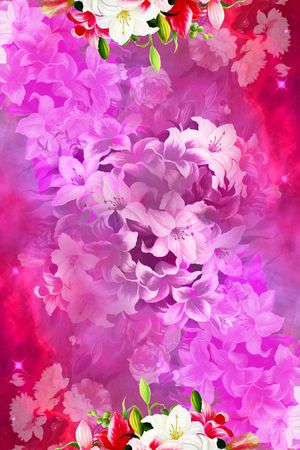 百合花印花华亿平台图片