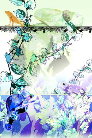 热带风情印花华亿平台图片