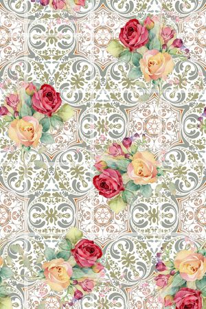 手绘花卉印花华亿平台图片