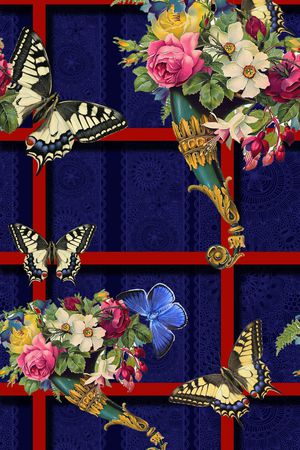 花卉印花华亿平台图片