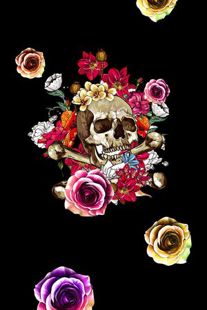 骷髅印花华亿平台图片