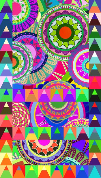 414260-几何最炫民族风情图案花纹样女装家纺