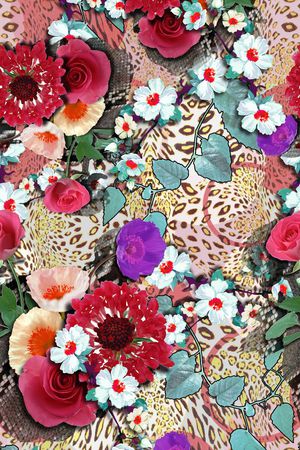 豹纹印花华亿平台图片