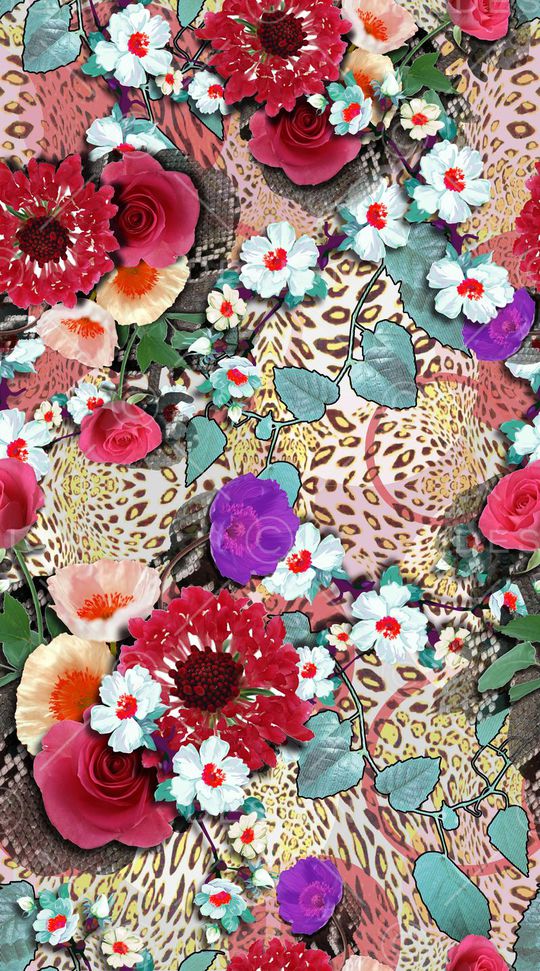 豹纹印花华亿平台图片