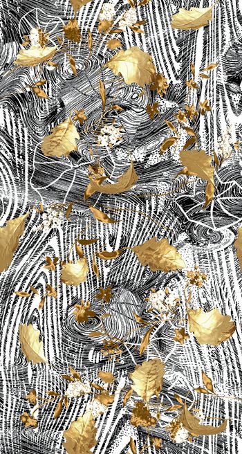 414380-金叶年轮金枝玉叶树纹木纹女装旗袍连