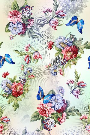 花卉印花华亿平台图片