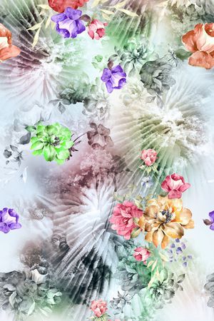 花卉印花华亿平台图片