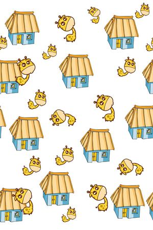 小房子印花华亿平台图片