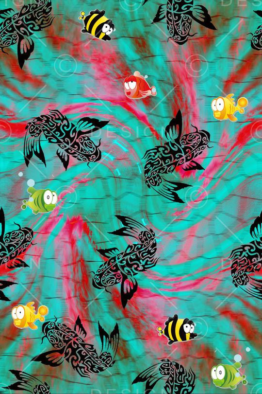 热带风情印花华亿平台图片