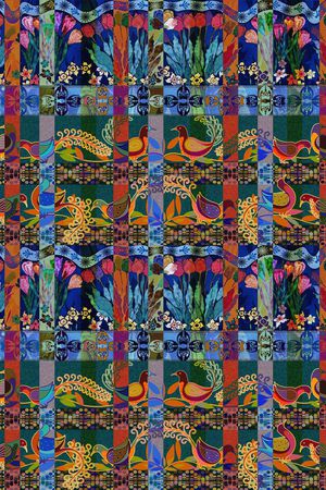 花鸟印花华亿平台图片