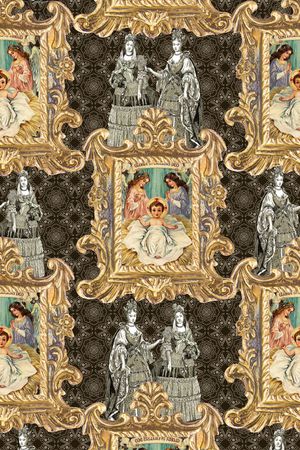 青花瓷印花华亿平台图片