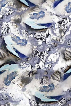 抽象景观印花华亿平台图片