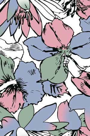 花卉印花华亿平台图片