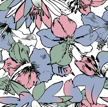 花卉印花华亿平台图片