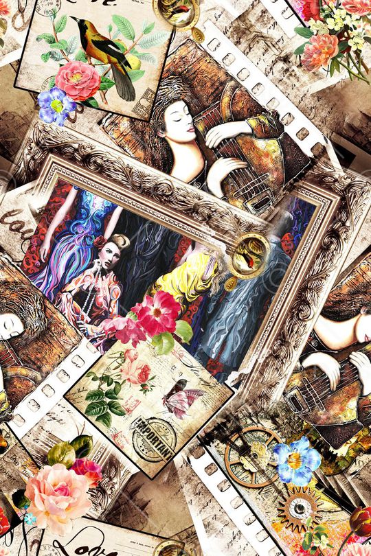 抽象印花华亿平台图片