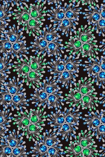 415033-珠宝宝石拟态花卉女装半身裙连衣裙花