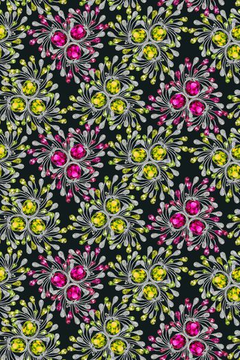 415034-珠宝宝石拟态花卉女装半身裙连衣裙花