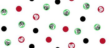 415051-美丽圆点爱心桃 清晰可爱 简单大方