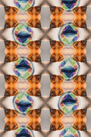 几何晕染印花华亿平台图片