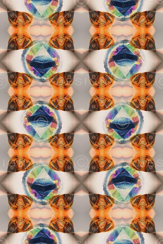 几何晕染印花华亿平台图片