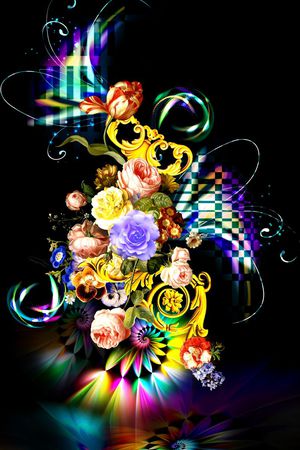 花卉印花华亿平台图片