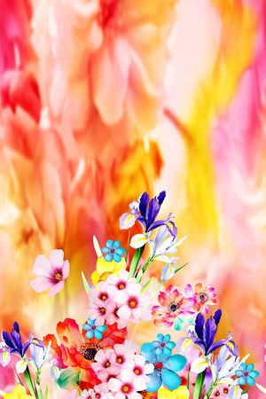 手绘花印花华亿平台图片