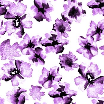 415252-单色水墨花朵