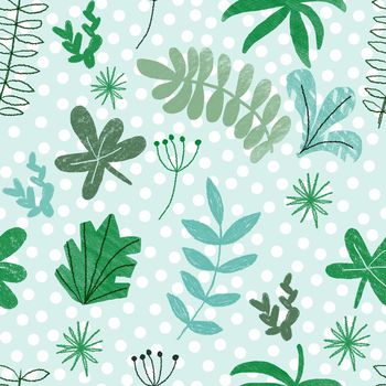 415374-可爱儿童叶子印花设计