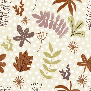 415375-可爱儿童叶子印花设计