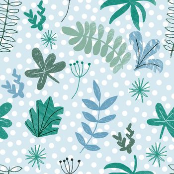 415376-可爱儿童叶子印花设计