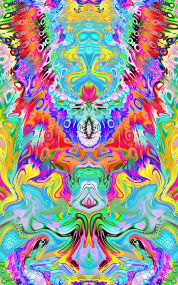 415384-凤凰火鸟最炫民族风几何多变色彩世界