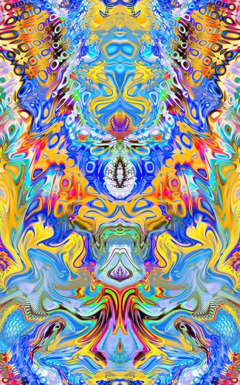 415385-凤凰火鸟最炫民族风几何多变色彩世界