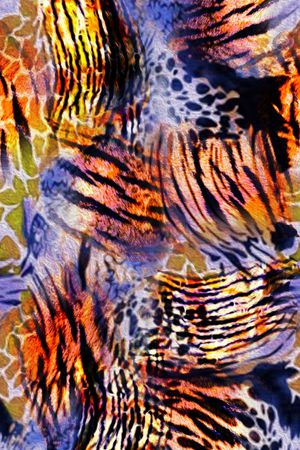 抽象 动物纹印花华亿平台图片