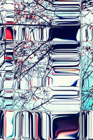 树叶印花华亿平台图片