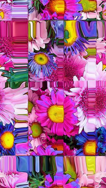 415488-太阳花雏菊几何拼接条纹女装连衣裙衬