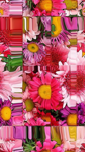 415489-太阳花雏菊几何拼接条纹女装连衣裙衬