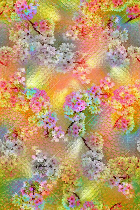 花卉印花华亿平台图片