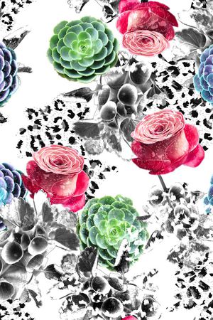 花卉印花华亿平台图片