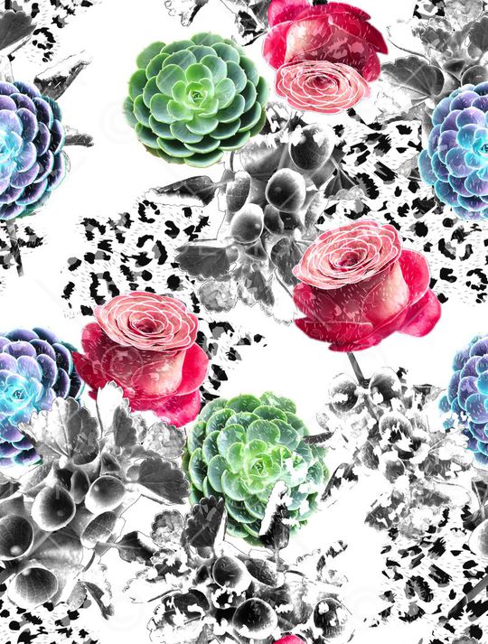 花卉印花华亿平台图片