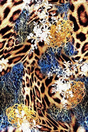 豹纹 动物纹印花华亿平台图片