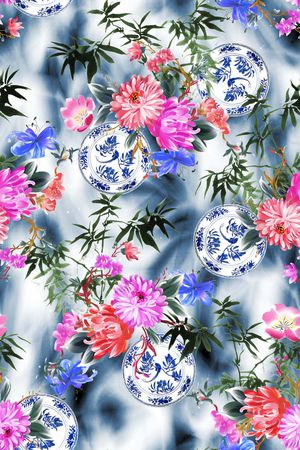 花卉印花华亿平台图片